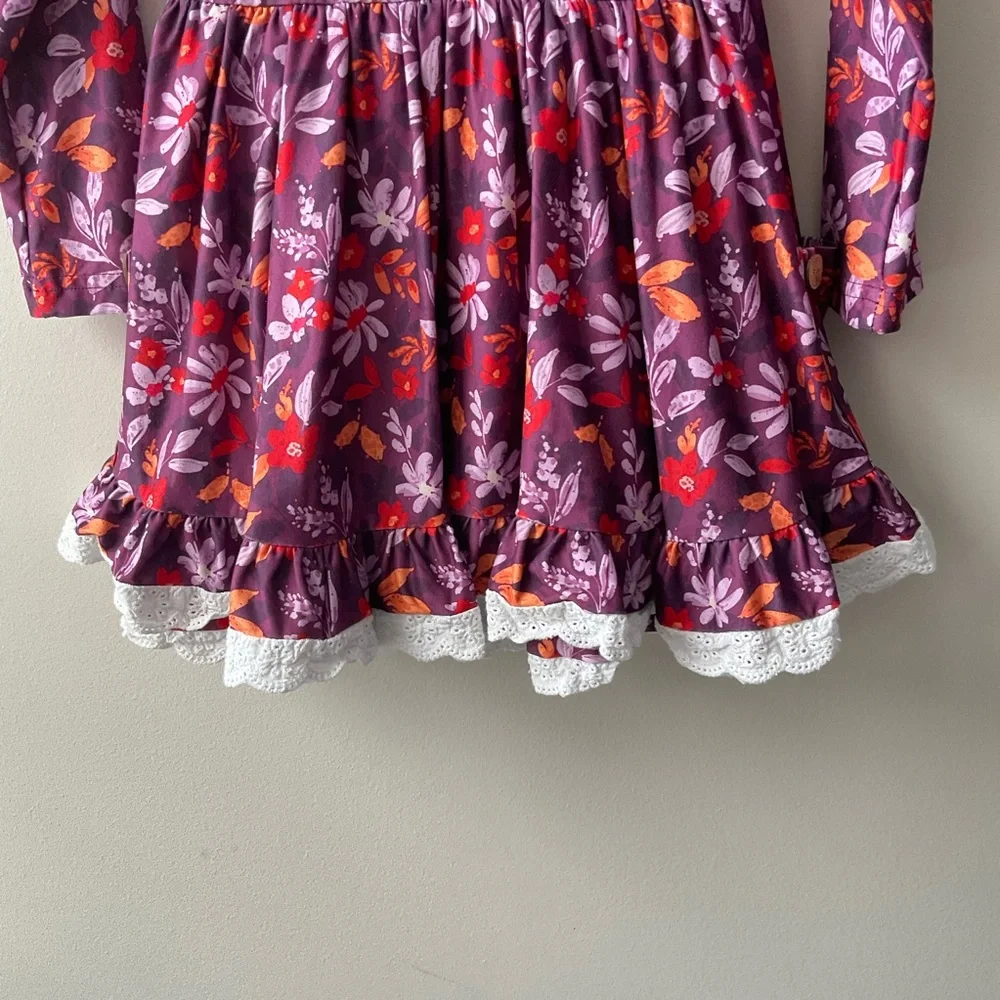 Cheeky Plum Purple and Red Floral Dress